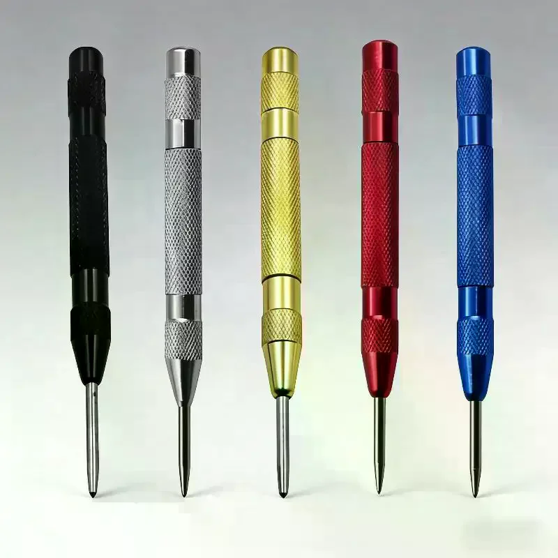 5/6 Inch Automatic Metal Professional Spring Loaded Center Punch Tool For Wood And Plastic
