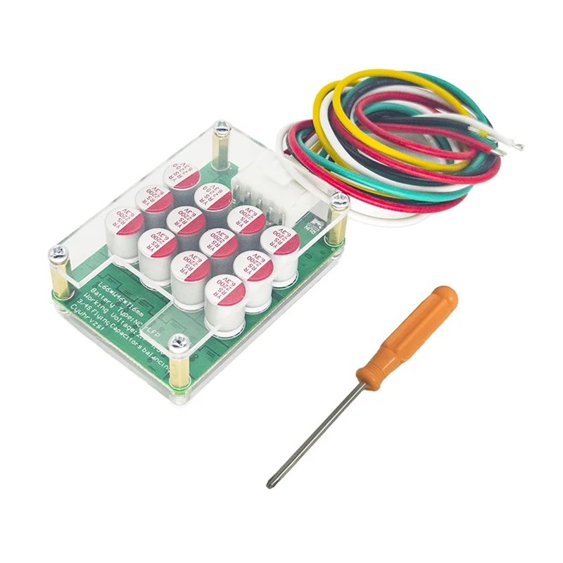 AED7-5.5A BMS 4S Active Balancer Board Li- Lifepo4 LTO Battery Capacitor Equalizer Power Transfer With Acrylic Case 1 SET