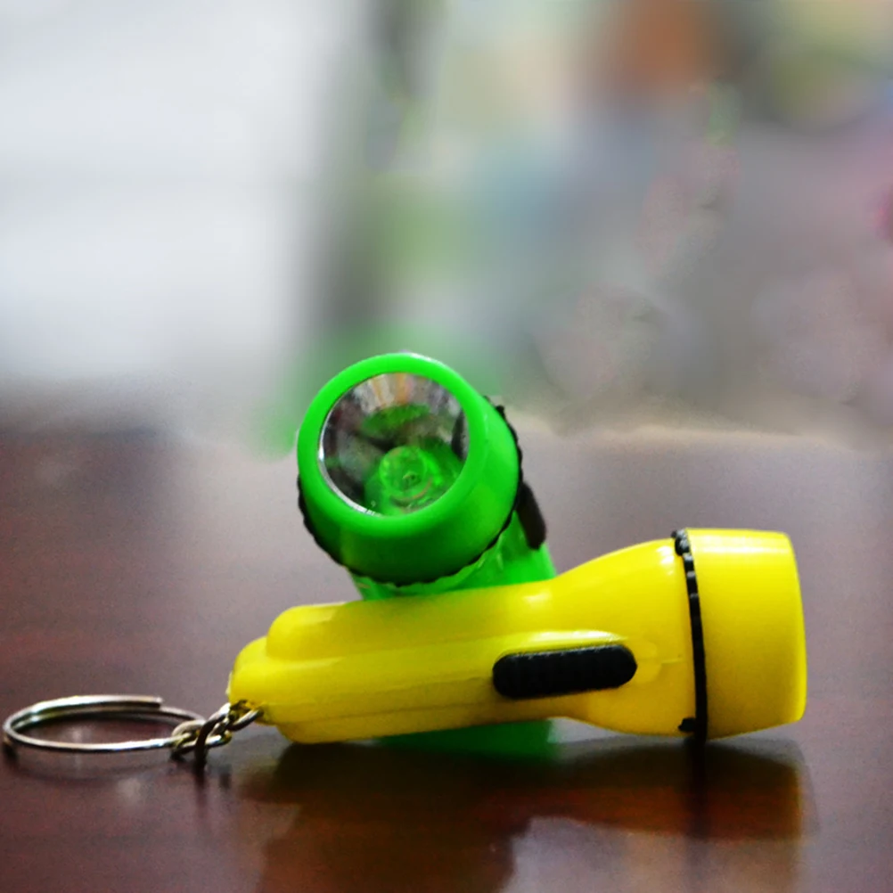 

12pcs LED Flashlight Keychain Sturdy Plastic Perfect Gift Torch Assorted Color Rechargeable Mini Handheld Portable Lighting