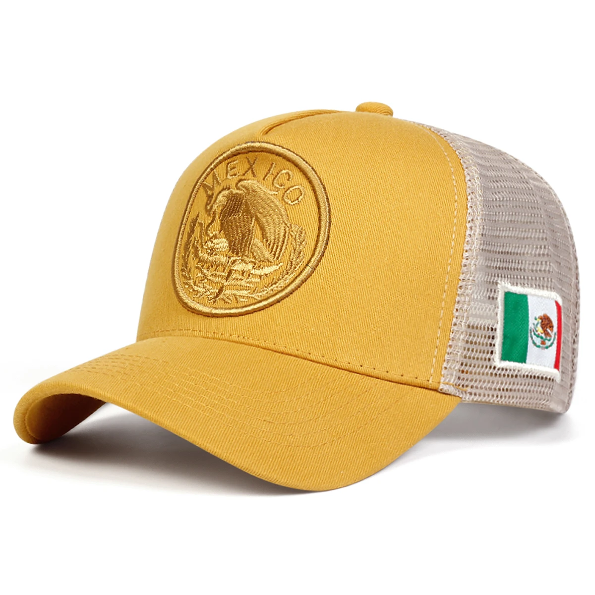 Unisex Mexican Flag Embroidery Baseball Net Caps Adjustable Casual Hats Spring and Summer Outdoor Sunscreen Hat image 5