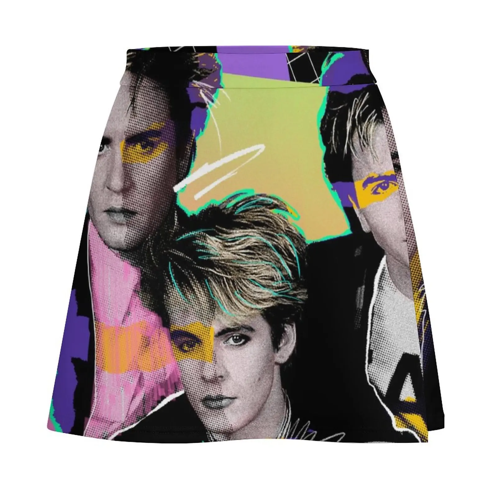 DURAN X2 80S STYLE COLORS BLACK BACKGROUND Mini Skirt luxury women's skirt Korean skirts women's skirt 2026 trend Mini