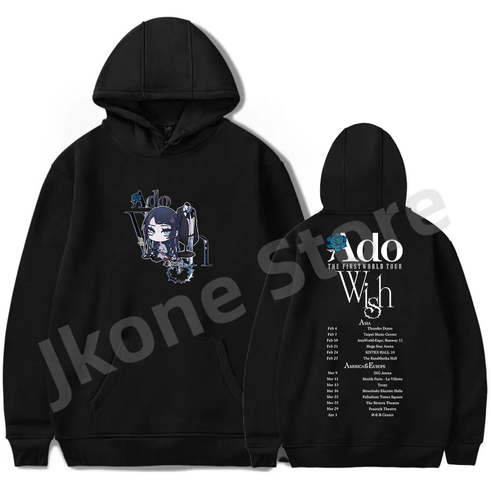 

Ado Wish Hoodies Singer Tour Merch Pullovers Winter Women Men Fashion Casual Hooded Sweatshirts