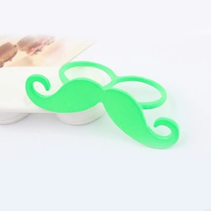 Halloween Mustache Rings Adjustable Finger Rings Party Costume Accessory for Men Women Halloween Masquerade Role Play F3MD