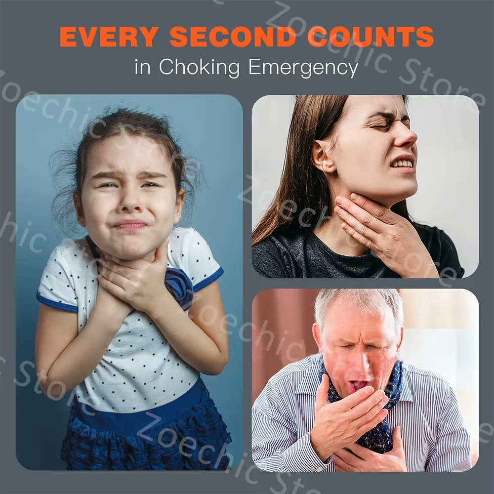 Dispositivo de rescate de asfixia de primeros auxilios automático, dispositivo de emergencia de asfixia portátil para viajes a casa, CPR, para