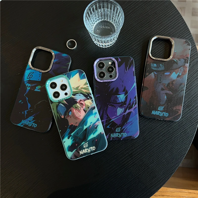 Naruto Kakashi Pain Sasuke Cool Case for IPhone 11 12 13 14 15 Pro Max Plus Cartoons Phone Cover Back Shell Toy Gift