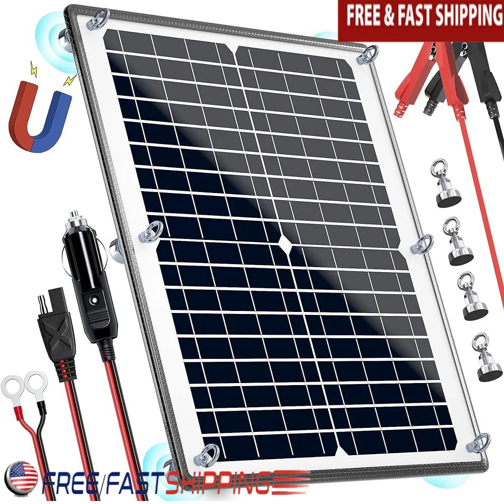 

12V 20W Solar Panel Kit Magnetic MPPT Charge Controller Waterproof Battery Charger Trickle Charger Maintainer Solar Power System
