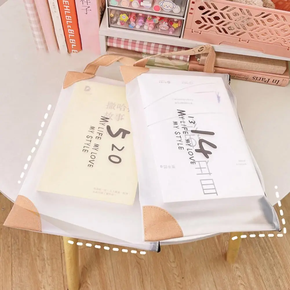 Cartelle di File di carta A4 custodia per File chiusura con cerniera numeri di cartoni animati stampa forniture di cancelleria tascabili per File di studenti trasparenti