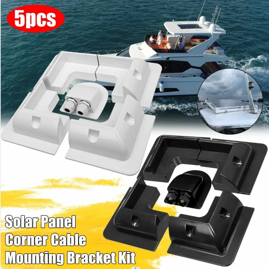 5 Pcs/set ABS Solar Panel Mounting Fixing Bracket Solar Panel Mounting Support for Caravans Motorhome Camper RV Uv-resistant