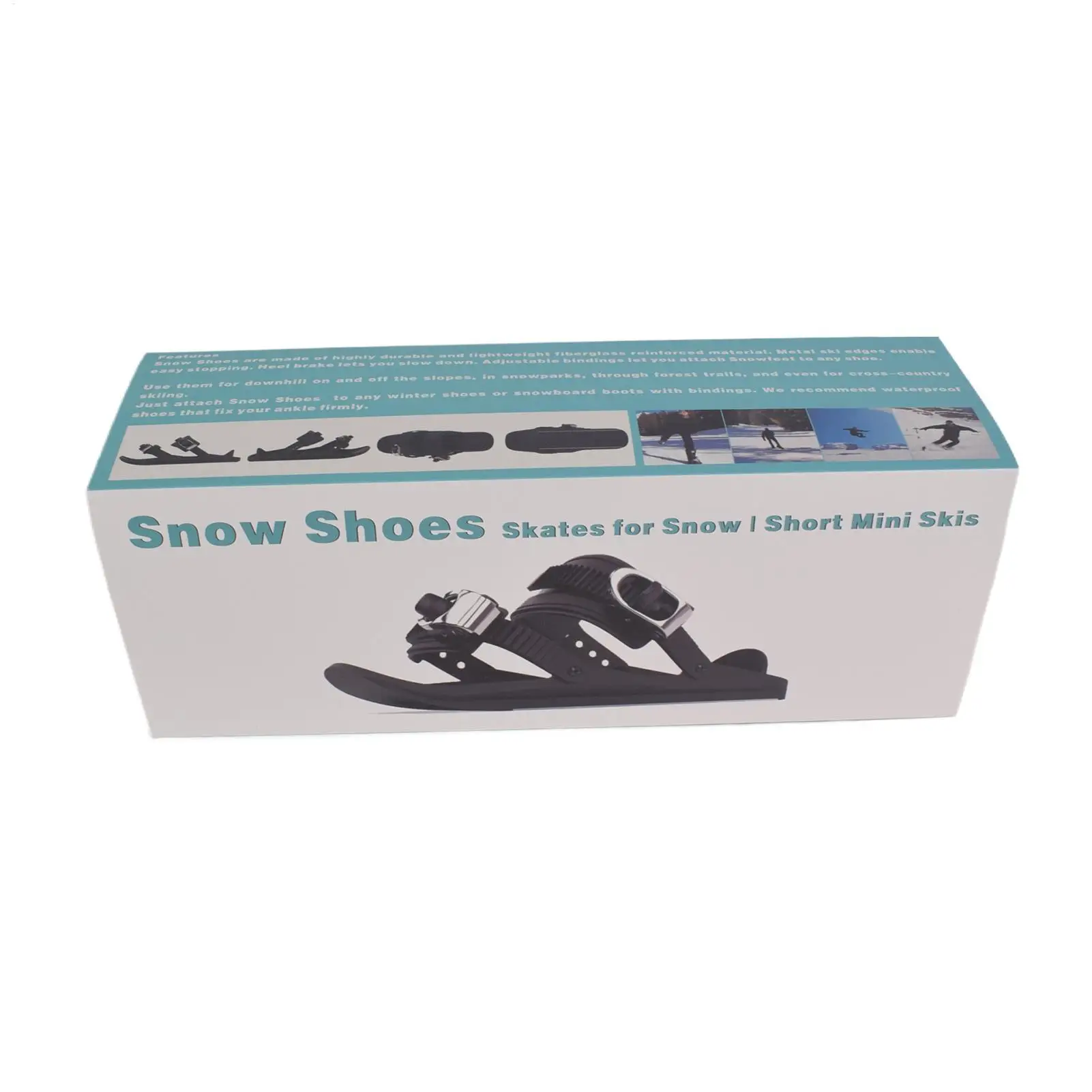 

Short Skis Mini Adjustable Portable with Boots Skiboards Snowblades for Adults Winter Outdoor Sports Snow Skiing Practice