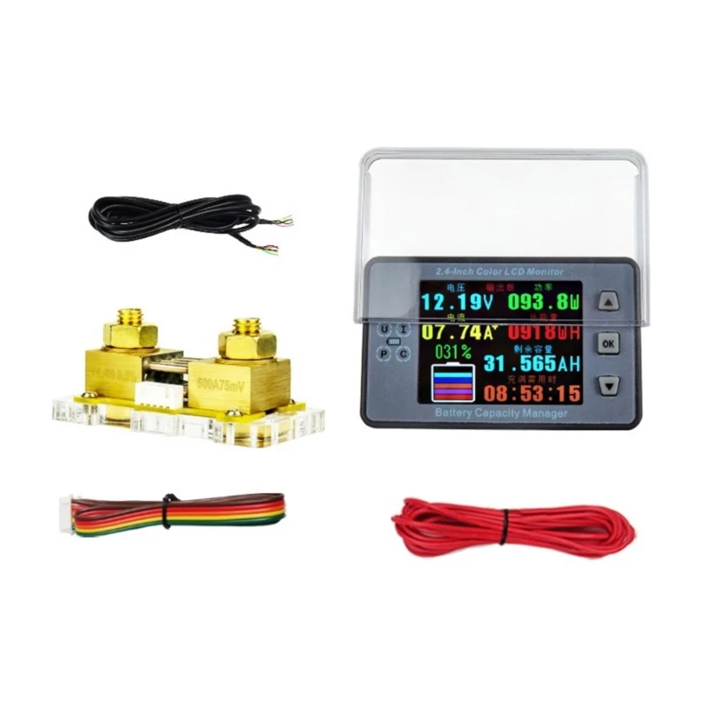 Indikator Kapasitas Baterai 8-100V, Penguji Tegangan Persentase Baterai Lithium Asam Timbal Detektor Kuantitas Listrik Dropship