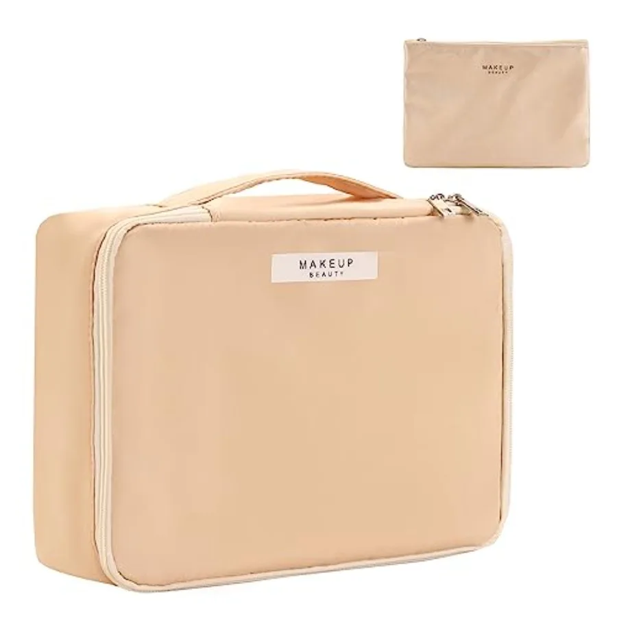 Travel Makeup Bag Cosmetic Bag Toiletry Bag for Women and Men, Lightweight Makeup Bag, Large Capacity, Inner Waterproof Lining,