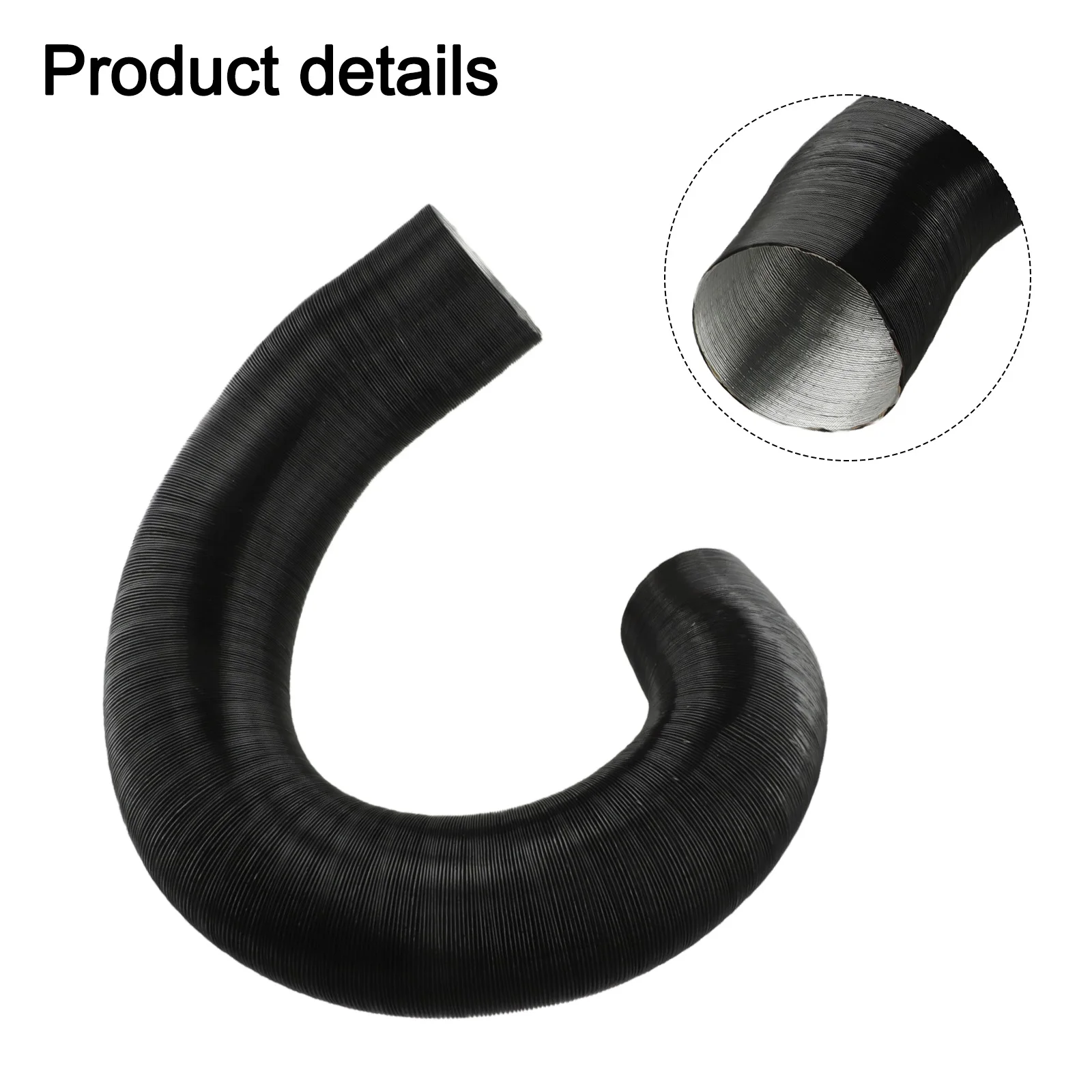Heating Duct Accessory with 90 mm Diameter Aluminium Foil Air Intake Hose for Reliable Vehicle and Diesel Heating Systems
