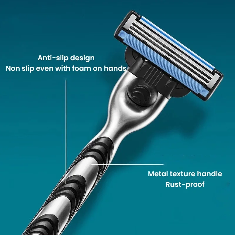 Gillette Mach 3 Razor Safety Manual Shaver 3-Layer Blade with Lubrication Strip Shaving Machine for a Smooth Shave view 6