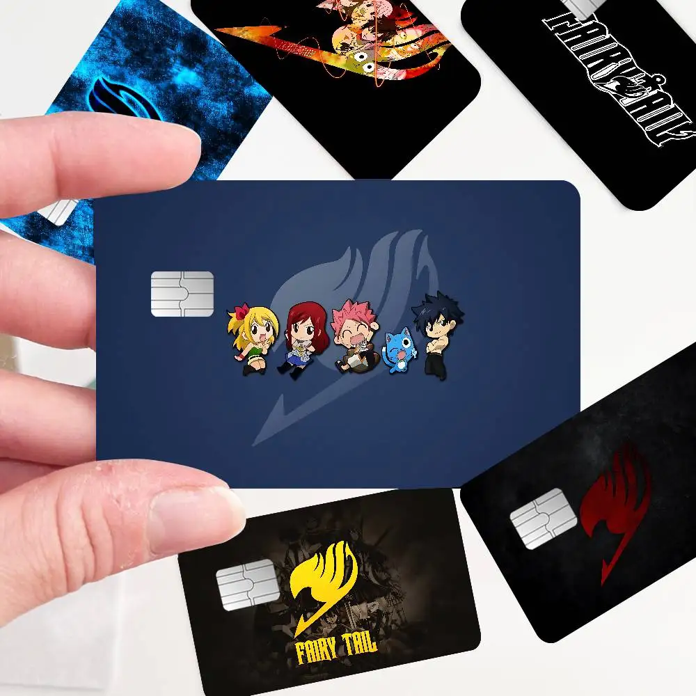 Anime F-fairy Tail Anime Cartoon Bear Skin Sticker Film Tape Case For Big Credit Debit Card Front Side