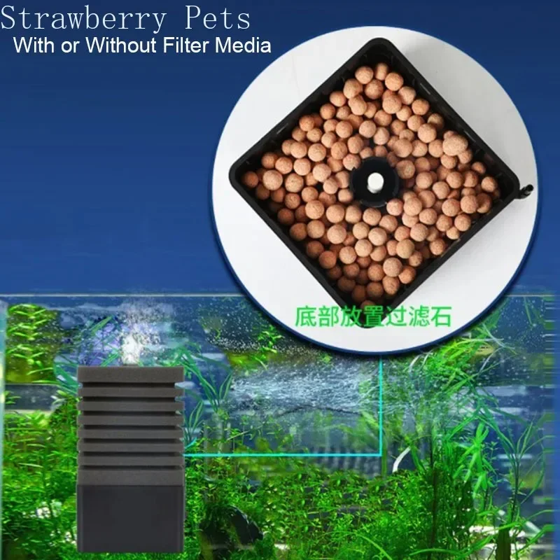 New Bio Sponge Filter for Aquarium Fish Tank Shrimp Pond Air Pump Biochemical Filtration Noiseless Foam Aquarium Accessories