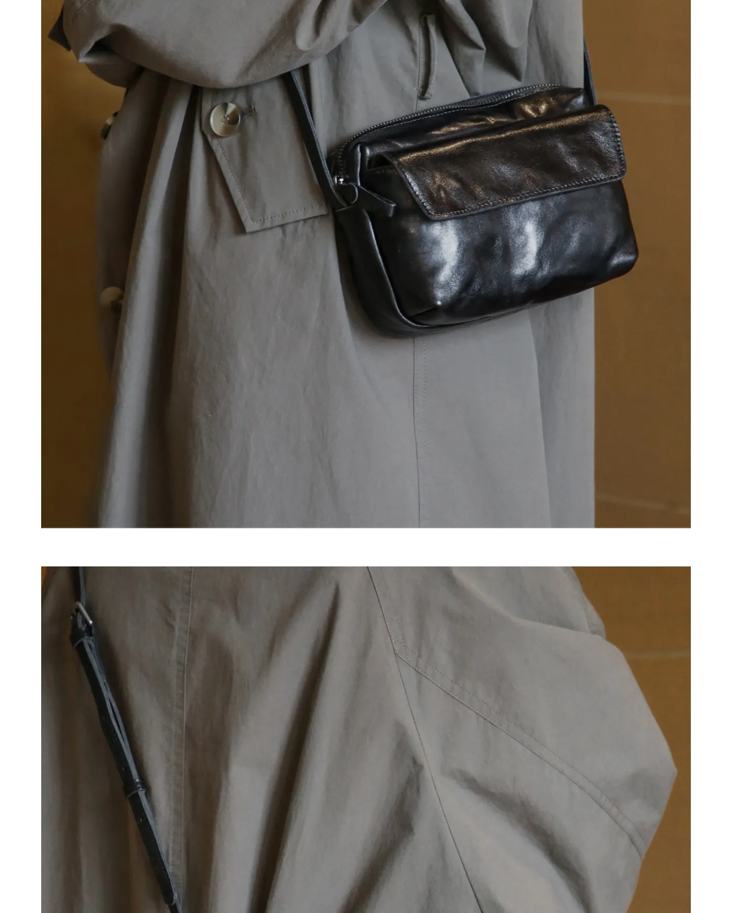 PNDME Vintage handgefertigte, pflanzlich gegerbte Rindsleder-Umhängetasche für Damen, luxuriöse Echtleder-Schultertasche für den Alltag und das Wochenende. – Detail 14