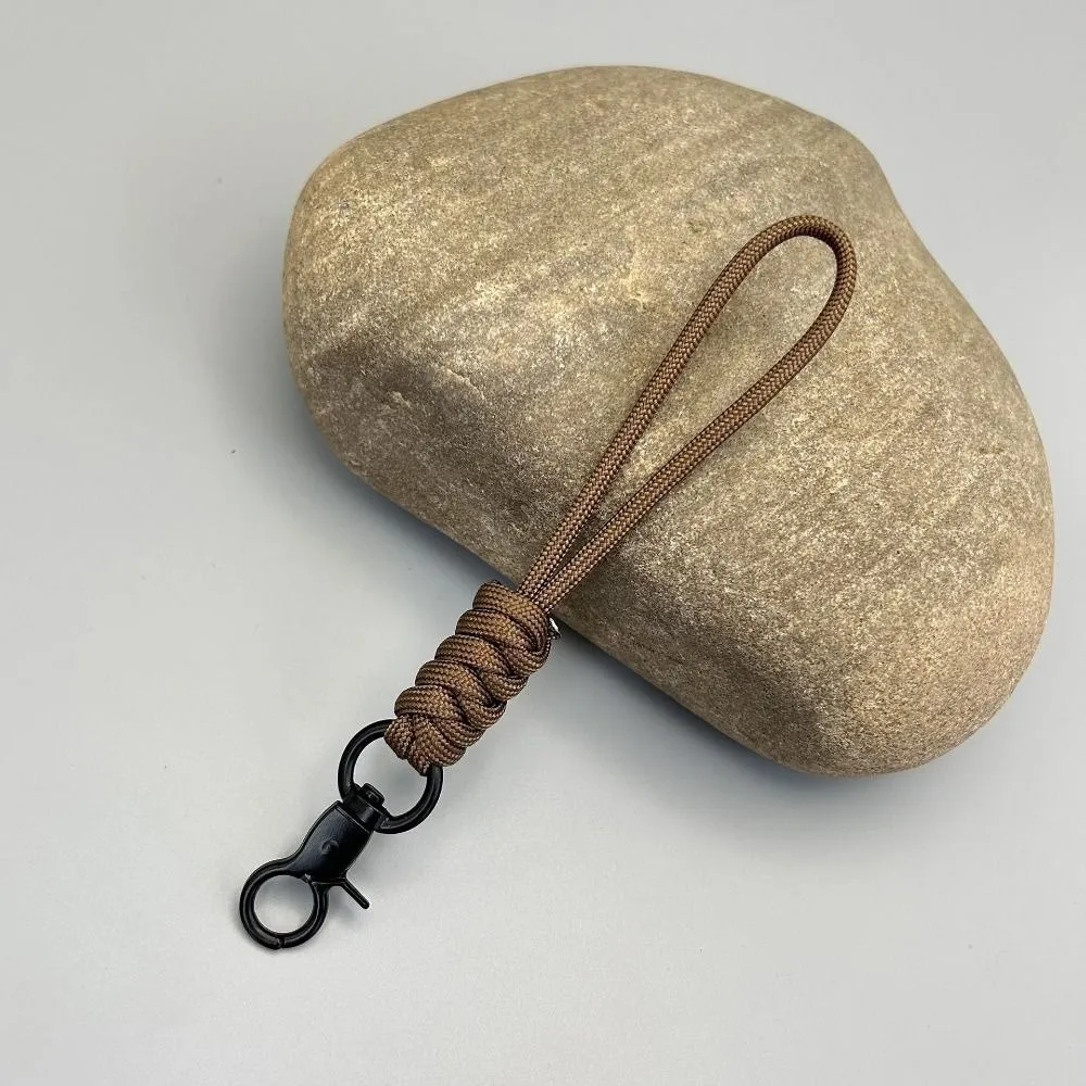 High Quality High Strength Paracord Keychain 5 Styles 155mm Lanyard Rotatable Buckle Parachute Cord Keychain Outdoor Tool