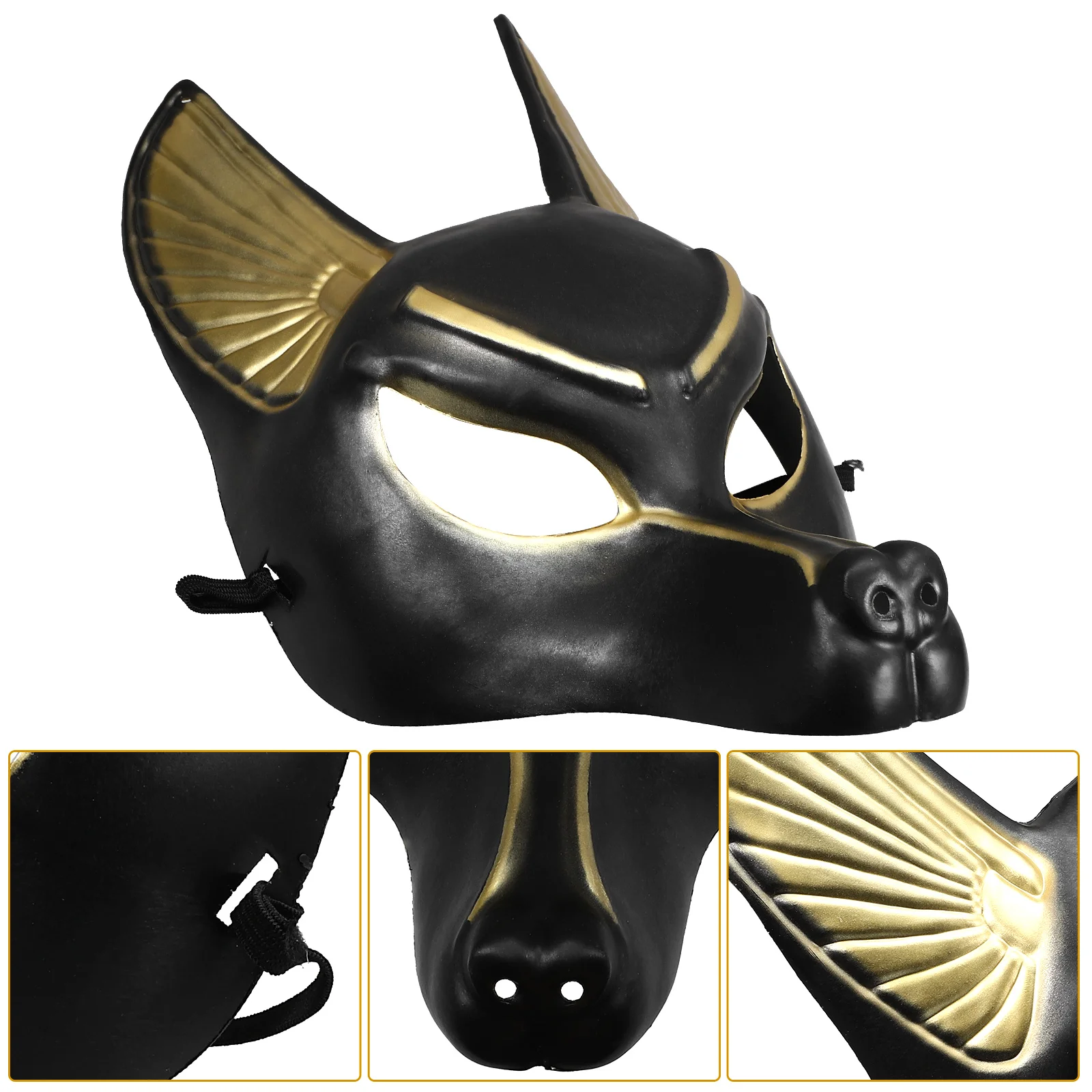 

Retro Anubis Mask Decorative Plastic Masks Halloween Costume Venetian Props Party Masquerade Mask Cosplay Mask Prop Pieces Home