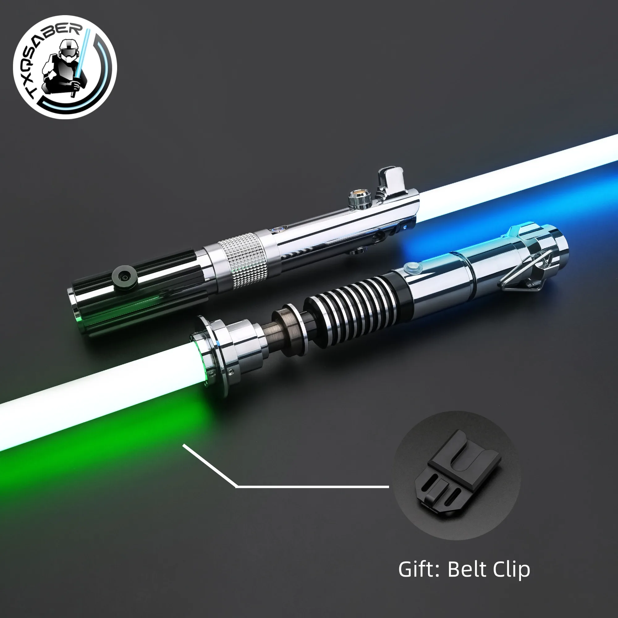 

TXQSABER Series Anakin SE Proffie RGB Laser Pixel board Smooth Swing Metal Hilt With LED Strip Blade SDCard Luke V1 Skywalker