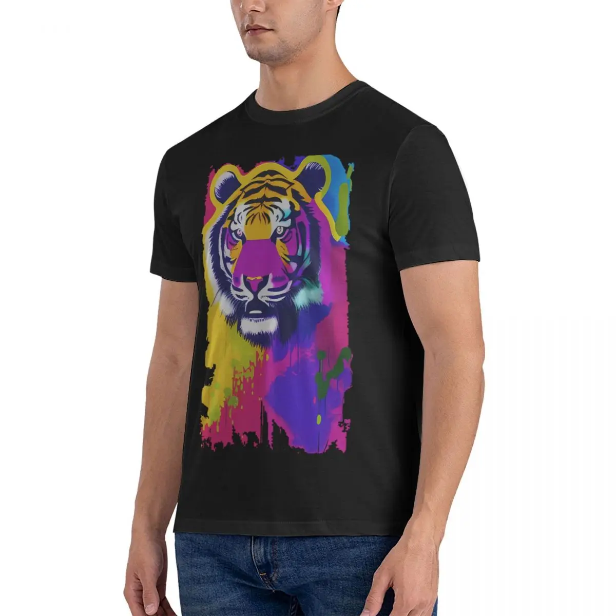 Bengal Tiger, Gallery, Men's T Shirt Arkane Funny Tee Shirt Short Sleeve Round Neck T-Shirts 100% Cotton Printing Clothing