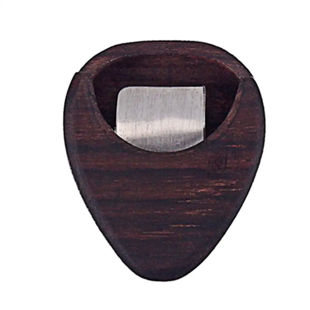 Portable Heart Shape Stylish Guitar Bass Pick Wooden 1Pc Heart Shaped Storage Box Container