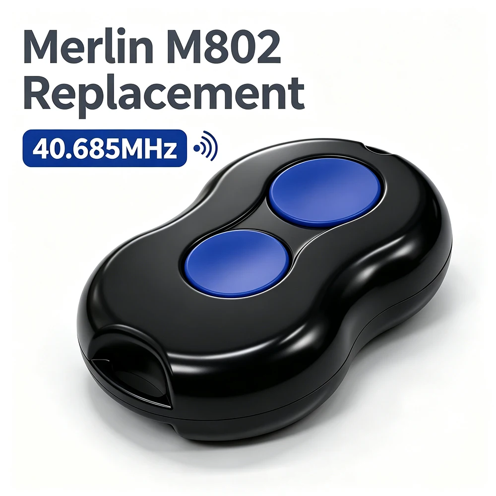 40.685MHz Merlin M802 Garage Door Remote Control Replacement 12 Dip Switch Fixed Code For 40MHz M-802 SMALL M804 M2100 M800