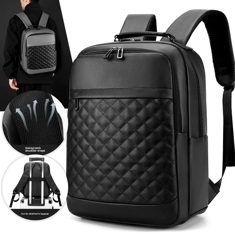 Business backpack, men's waterproof backpack, fashionable and multi-functional computer backpack, school bag, gift for college s