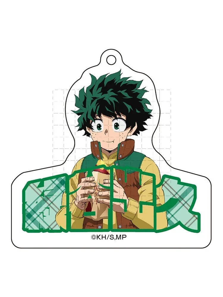 Anime Uraraka Ochako Shoto Todoroki Bakugou Katsuki Keychain Doll Game Midoriya Izuku Acrylic Keyring Pendant for Gift