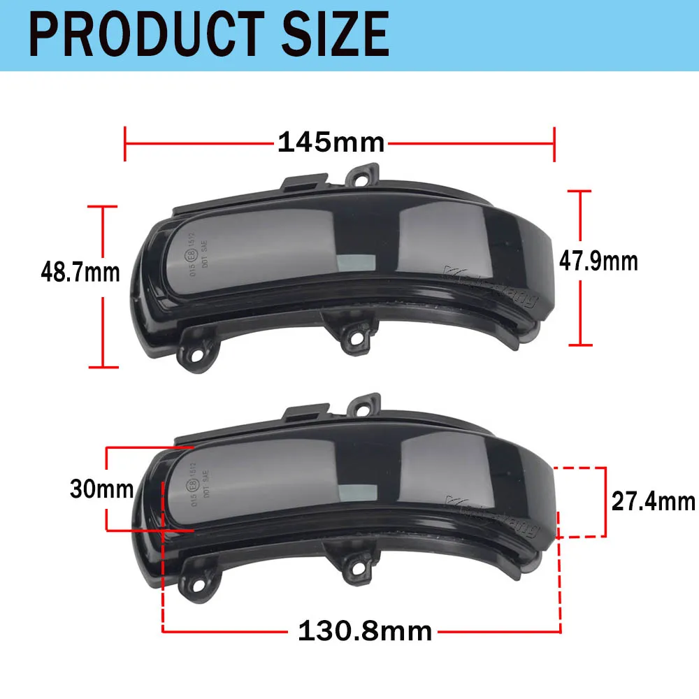 2pcs Car LED Dynamic Turn Signal Indicator Sequential Lamp For Toyota COROLLA ZELAS REIZ AURIS Scion BLADE MAR Side Mirror Light