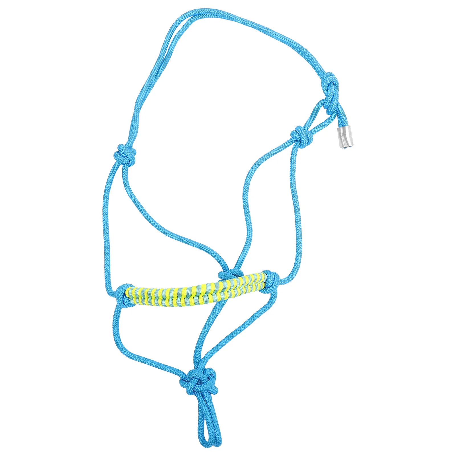 Braided Rope Halter Riding Collar Western Horse Leading Head Adjustable Multi-knot Lifting Strap