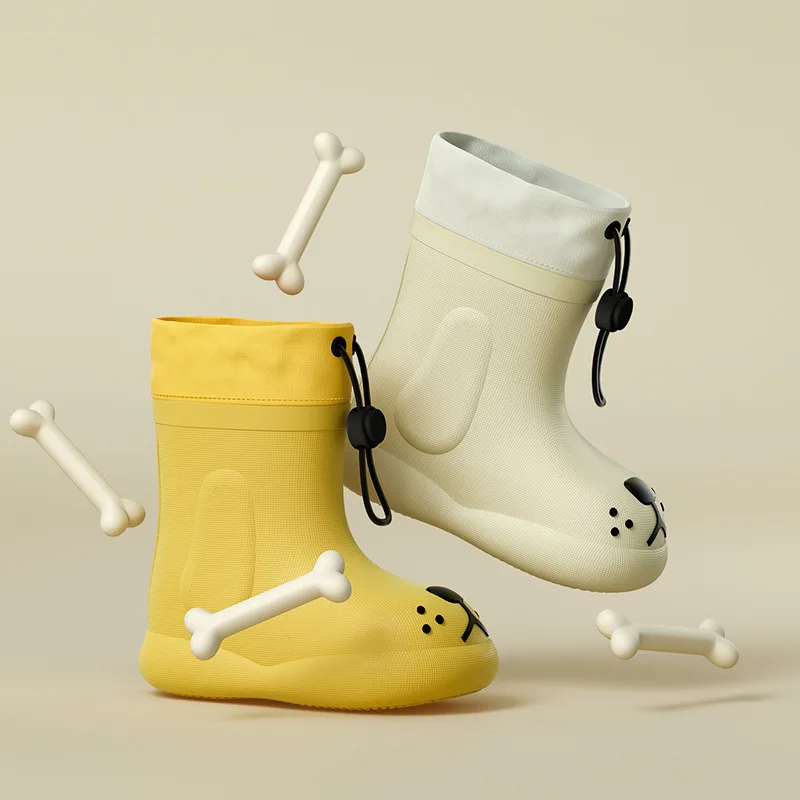 Bottes de pluie imperméables pour enfants, chaussures de dessin animé joyeux Mario pour enfants