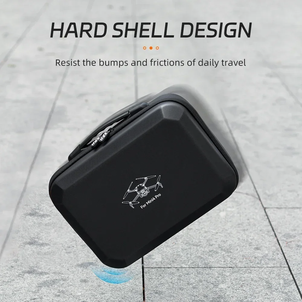 For DJI Mini 4 Pro Carrying Case Hard EVA Storage Bag Drone Remote Control Box Protective Travel Handbag Waterproof Shoulder Bag