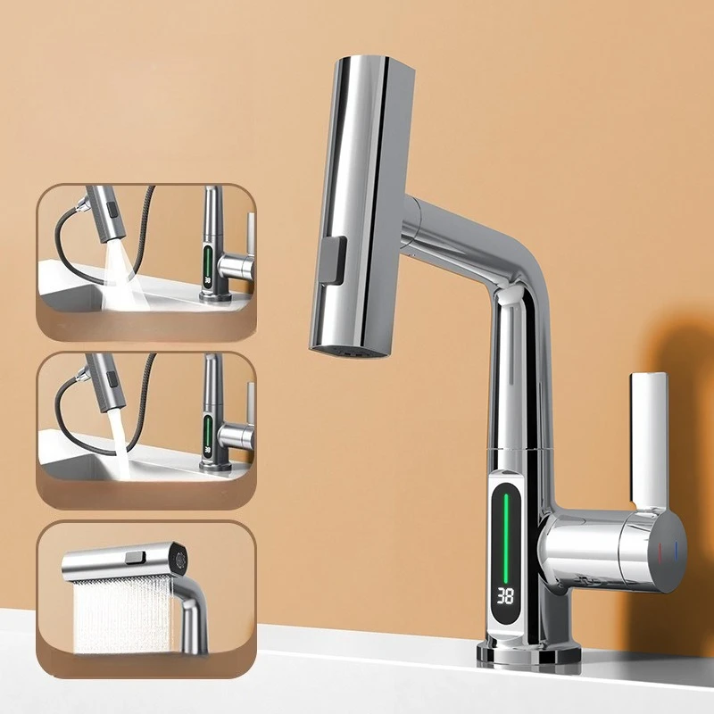 Multi-functional Wash Basin Faucet with Digital Display for E-commerce; Faucet for Washroom and Bathroom.