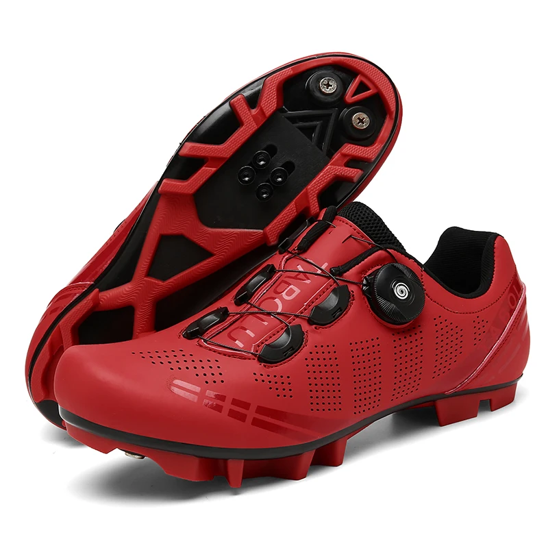 Cycling MTB Shoes with Cleats Men Route Cleat Road Bike Speed Sneaker Racing Women Bicycle Mountain Spd Biking Footwear