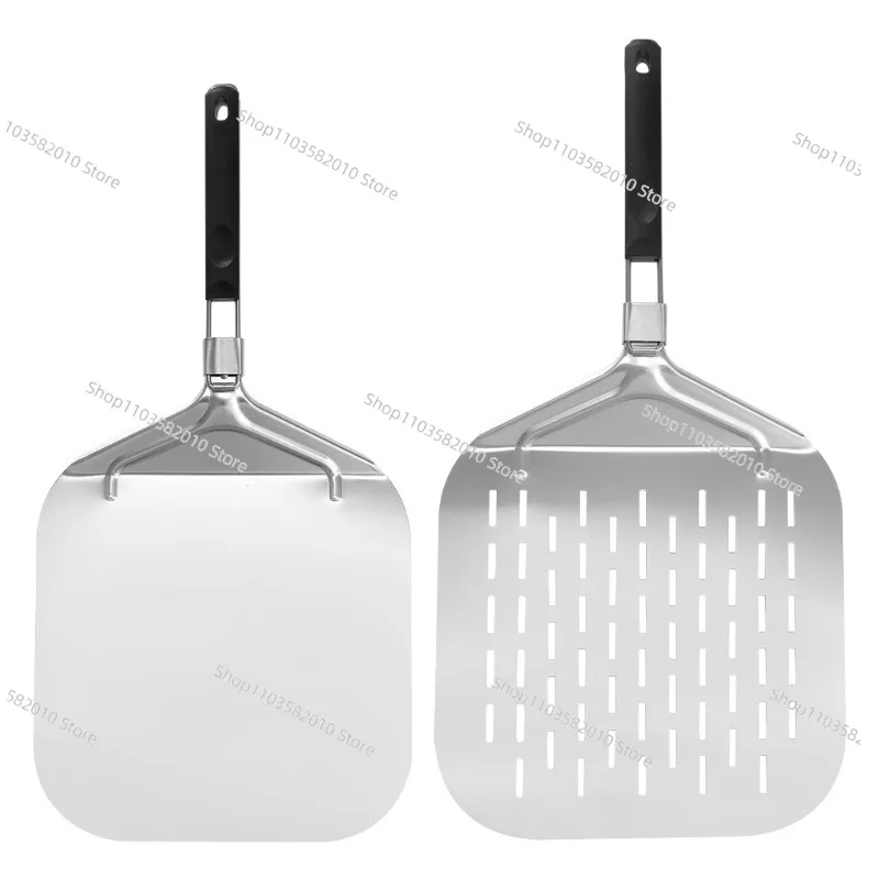 Stainless Steel Foldable Pizza Shovel, Space-Saving Kitchen Baking Tool with Collapsible Handle