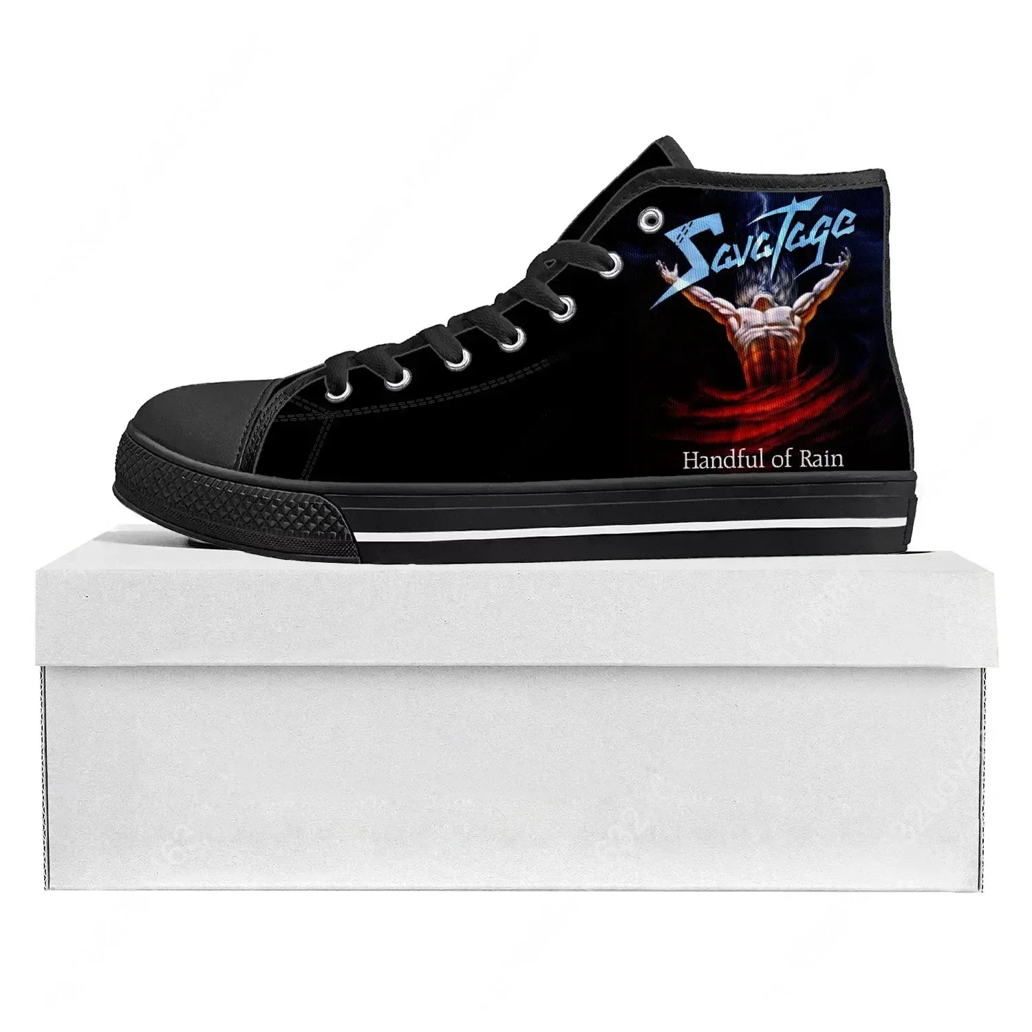 

Savatage Band High Top High Quality Sneakers Mens Womens Teenager Canvas Sneaker Casual Custom Made Shoes Customize Shoe Black