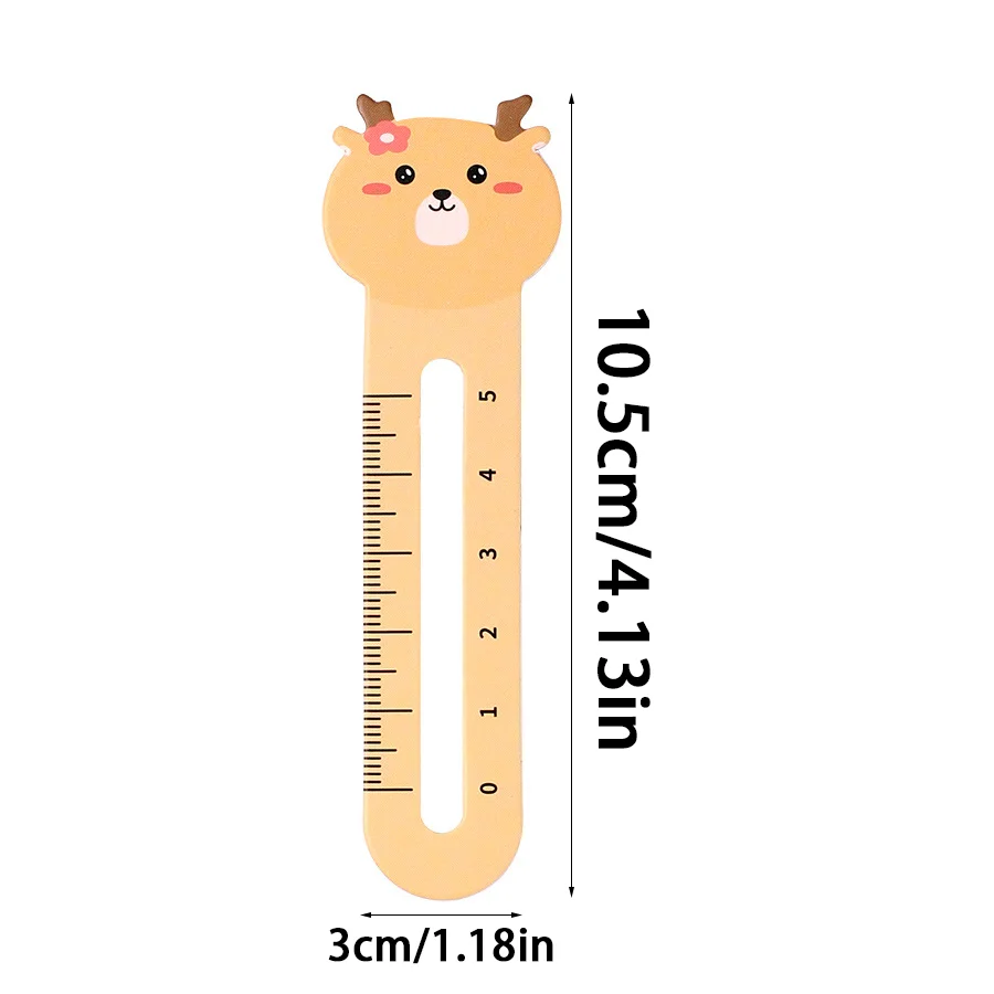 20/100pcs Cartoon Animal Themed Ruler Bookmark Office Study Book Index Multi-functional Paper Stationery Practical Gift XJM
