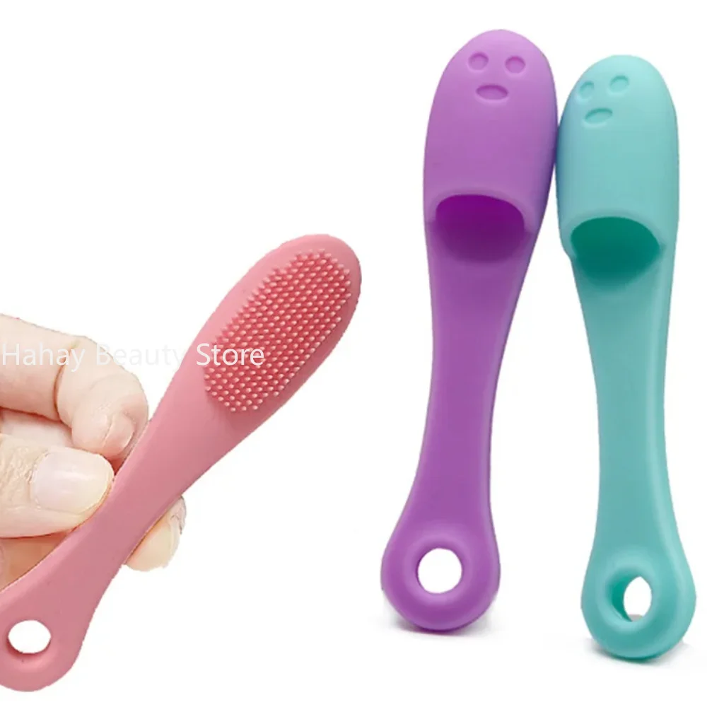 Finger Shape Silicone Face Cleansing Brush Facial Cleanser Pore Cleaner Exfoliator Face Scrub Washing Brush Women Skin Care Tool