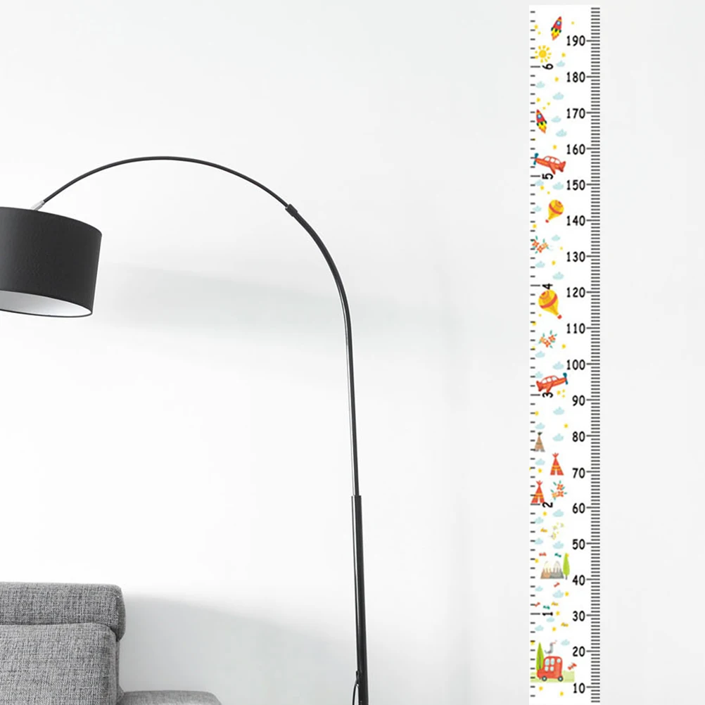 

Ruler Growth Chart Baby Height Measurement Durable Waterproof Canvas Space Cartoon Design Wooden Hanger Roll Up Kids
