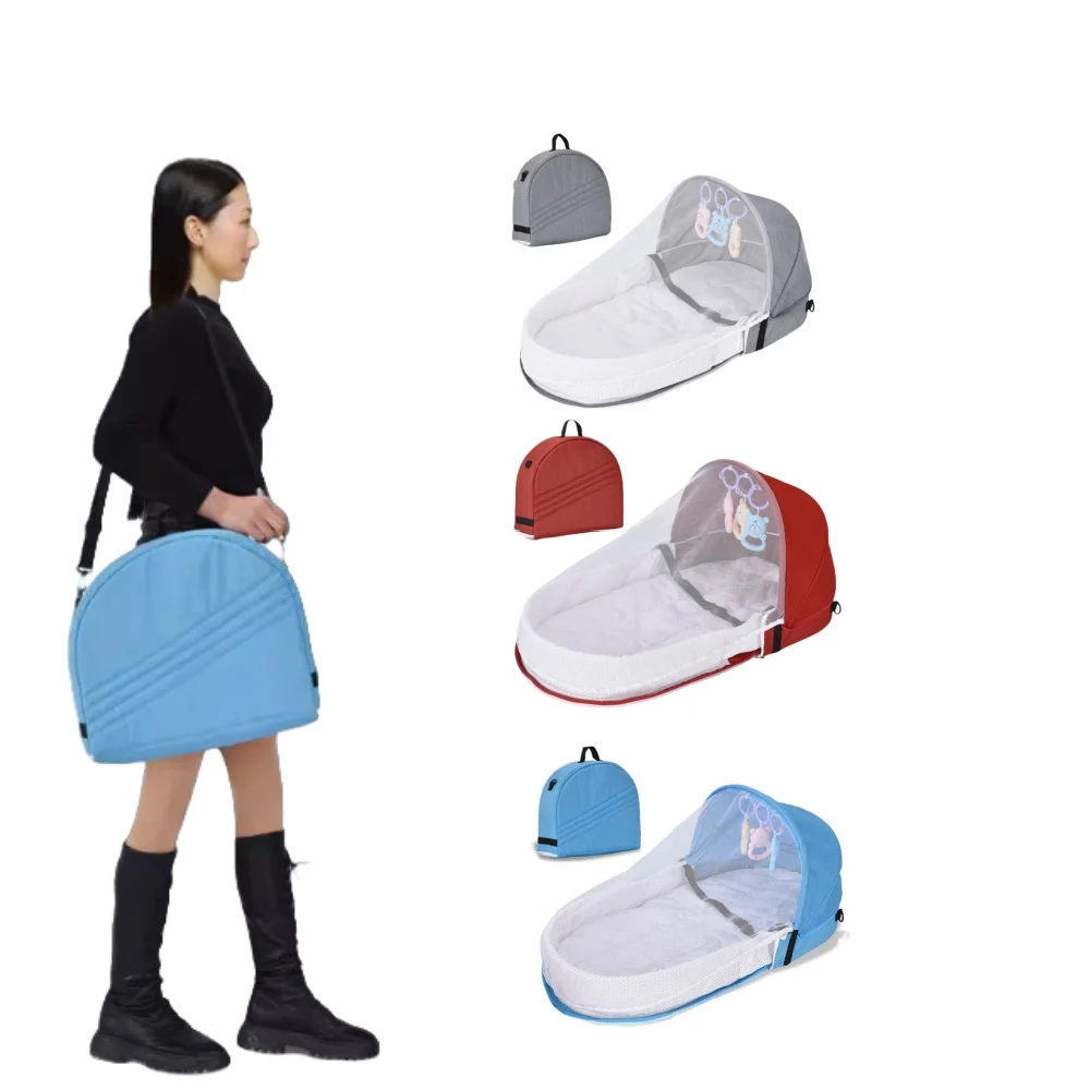 

Портативная детская кроватка, изоляционная бионическая дорожная кроватка для новорожденных, удобная складная антистрессовая кроватка, средняя кроватка, детская люлька