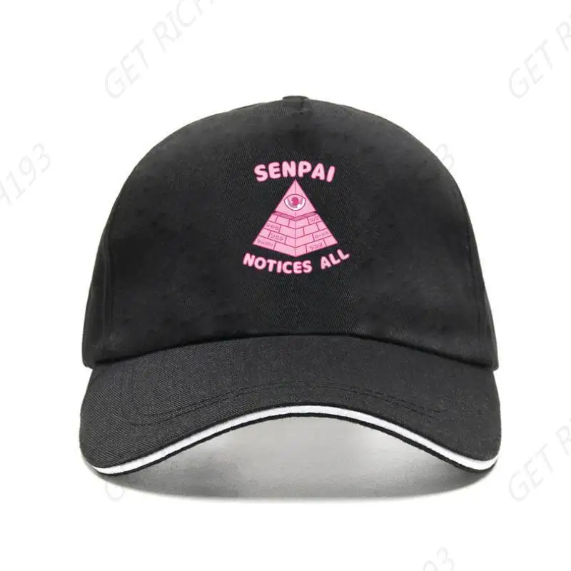 

Senpai Become Noticed Baseball Cap Men All Seeing Eye Bill Hat Horus God Hat Pyramid Baseball Cap Baseball Cap Cartoon Outdoor