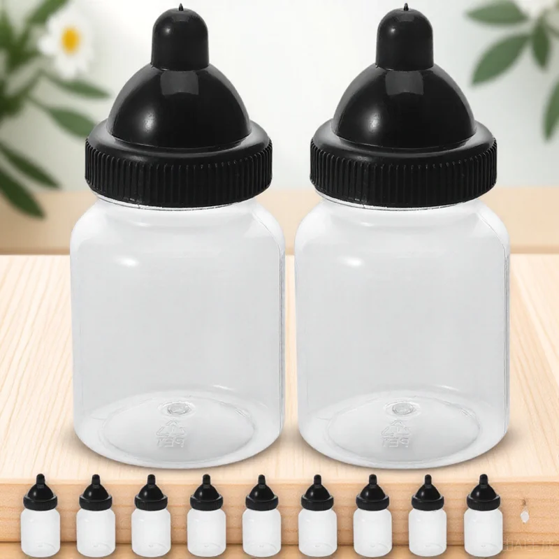 

12pcs Unique Bottle Shaped Candy Containers Transparent Shower Candy Boxes Party Favors Nursing Bottle Candy Packaging