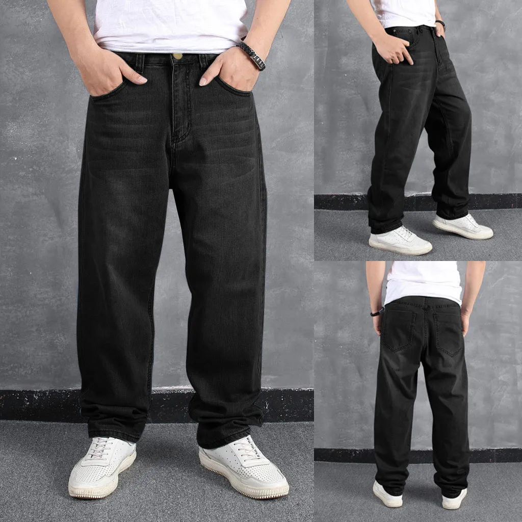 Men's Loose Large Size Fat Casual Fashion Hip Hop Street Dance Denim Trousers Mens 505 Straight Fit