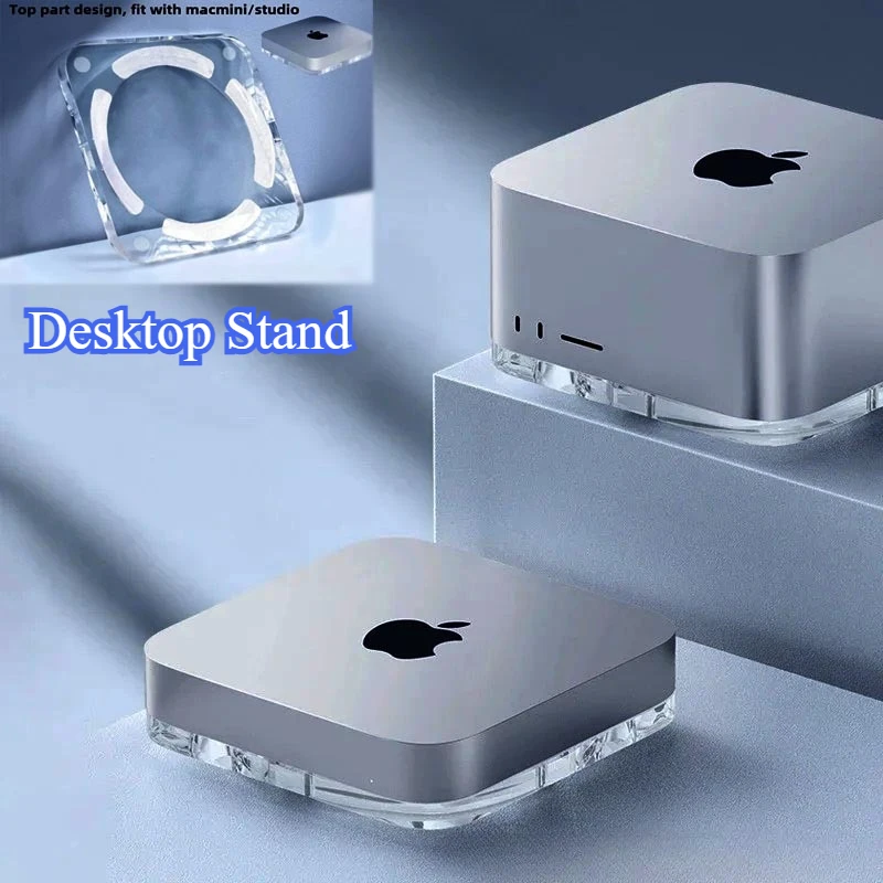 

Desktop Stand for Mac Mini M4 & M4 Pro 2024 Heat Dissipation Acrylic Mount Dock Cooling Holder Accessories