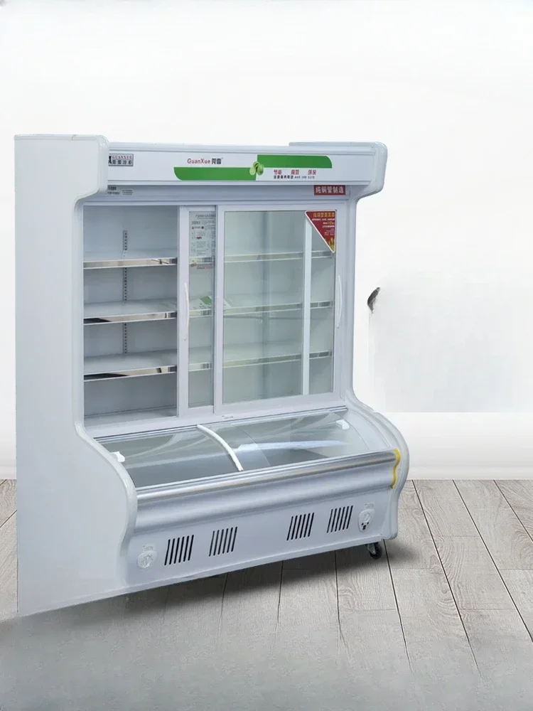 Display cabinet Fresh-keeping cabinet Double temperature refrigeration and freezing