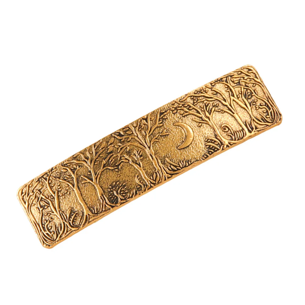 دبوس شعر معدني عتيق مع ديكور قمر إبداعي للنساء للاستخدام اليومي والمناسبات الخاصة دبوس شعر عتيق