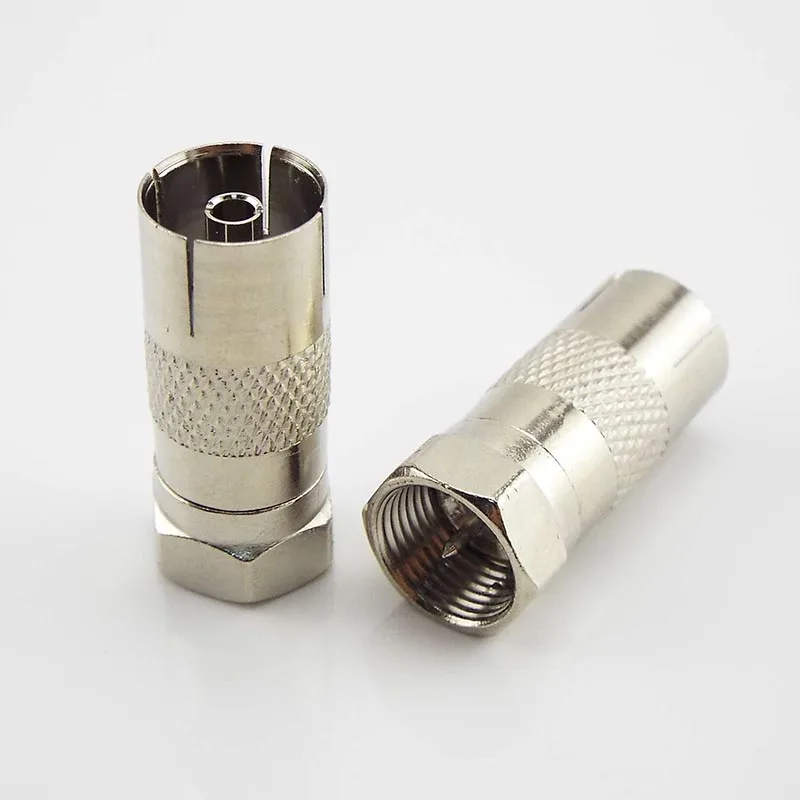 Nickel-plated F Type Male Plug Connector Socket To RF Coax For TV Aerial Female RF Adapter Adaptors