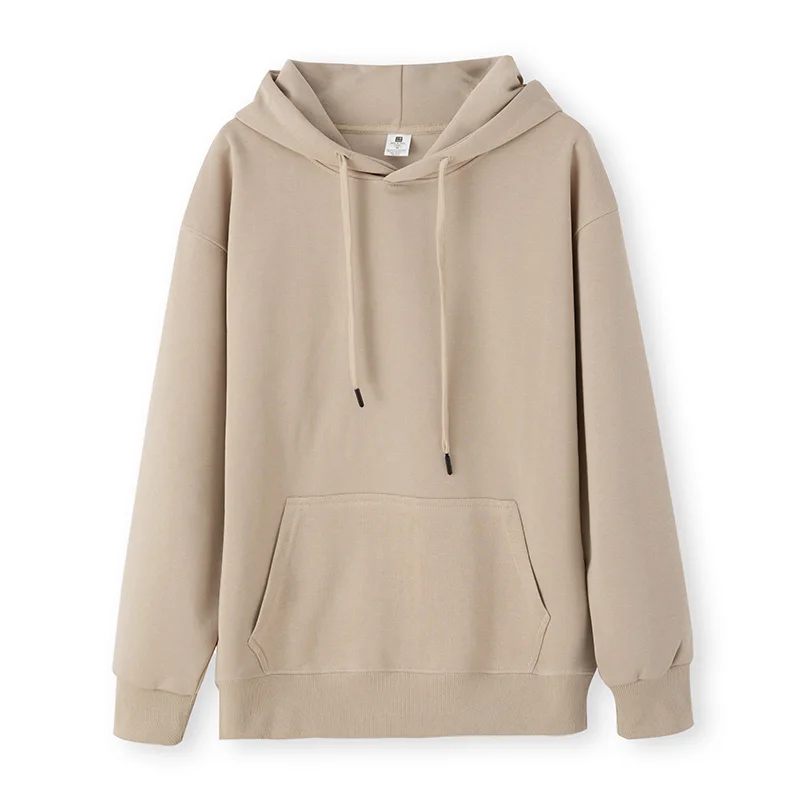 

Худи-свитшот однотонный, плотный, свободного кроя, осенне-зимний, новый дизайн, повседневный, комфортный, хлопковый пуловер