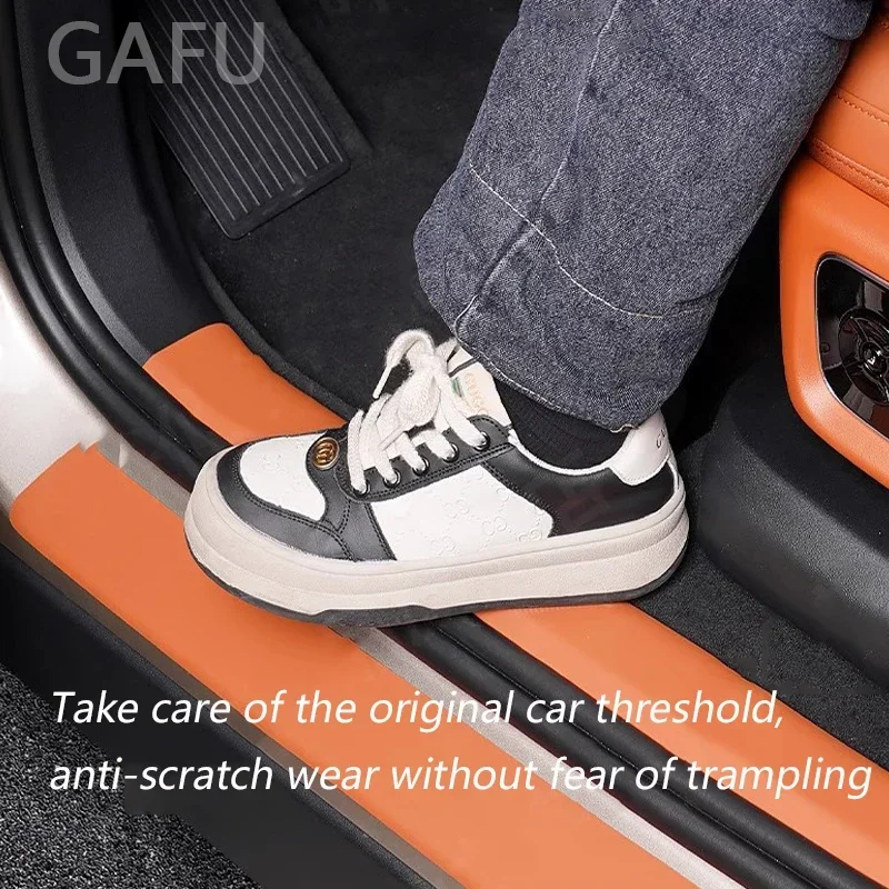 For LEADING IDEAL LiXiang L8 L9 Door Sill Bar Welcome Pedal Leather Scratch-resistant Wear-resistant Car Protective Sticker