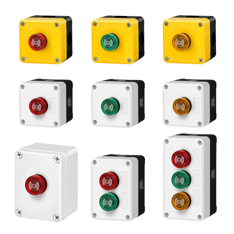 وامض الطنان التيار المتناوب/تيار مستمر العالمي 24 فولت 110 فولت 220 فولت إنذار أحمر أخضر أصفر LED متقطع الصوت مصباح إشارة مفتاح مقبض #5